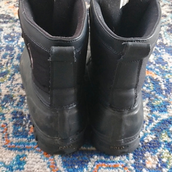 RALPH LAUREN POLO LARGE LOGO CRETWICK RUBBER WINTER BOOTS MENS 12D - Picture 5 of 13